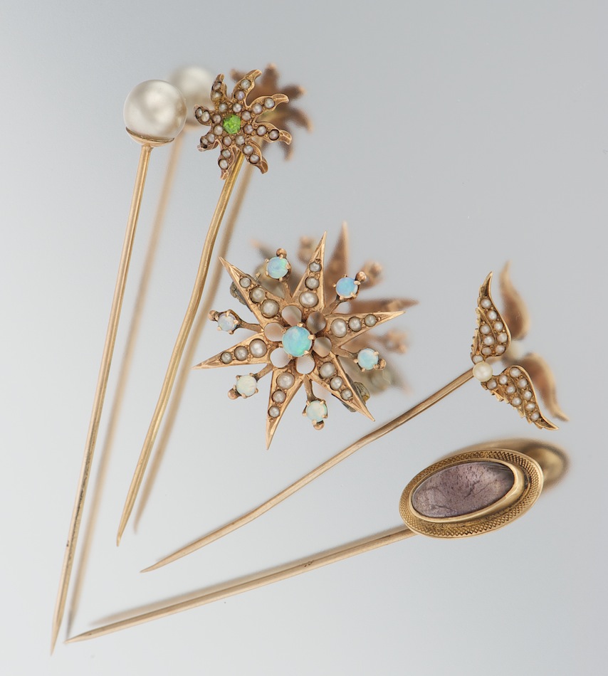 A Set Of Victorian Stick Pins And A Brooch 052711 Sold 3335 