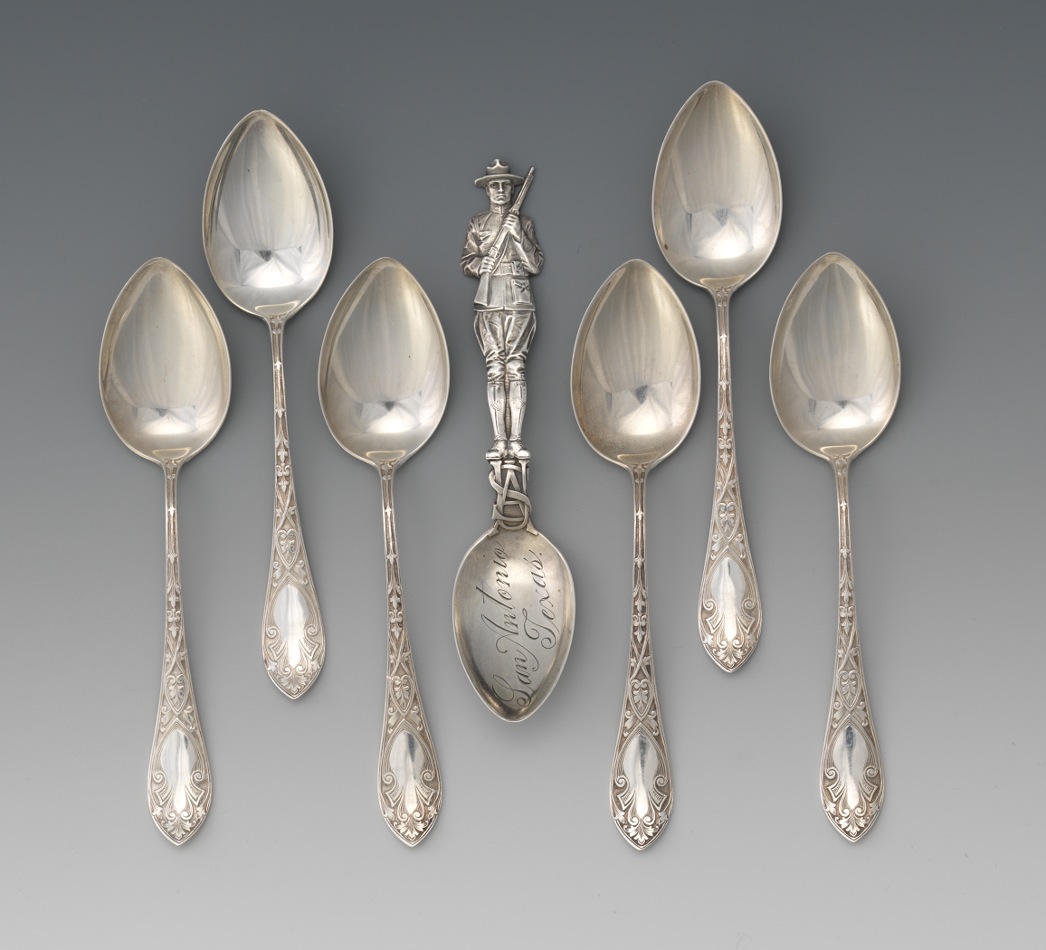 Six Sterling Silver Grapefruit Spoons and a Souvenir Spoon, 10.21.11