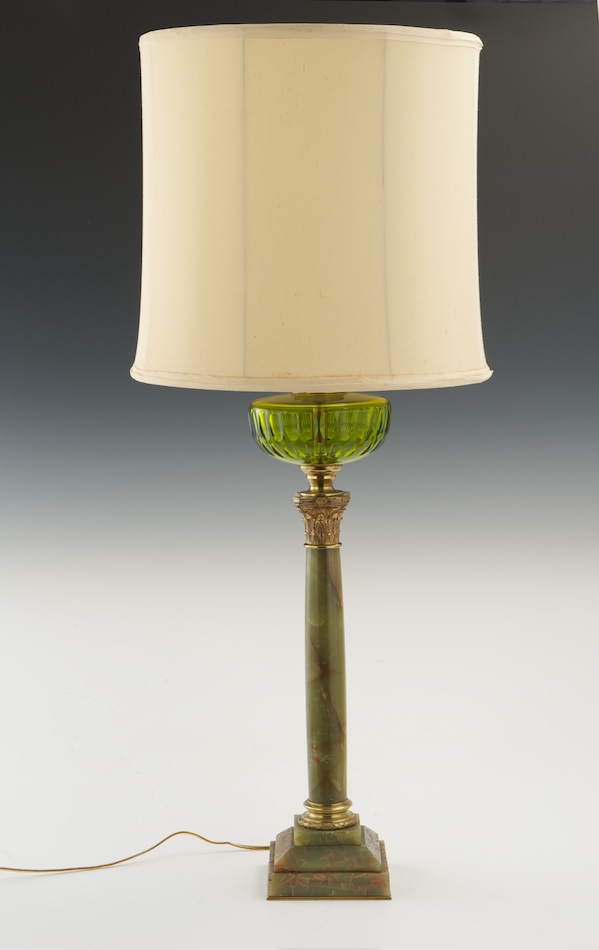 green onyx lamp base