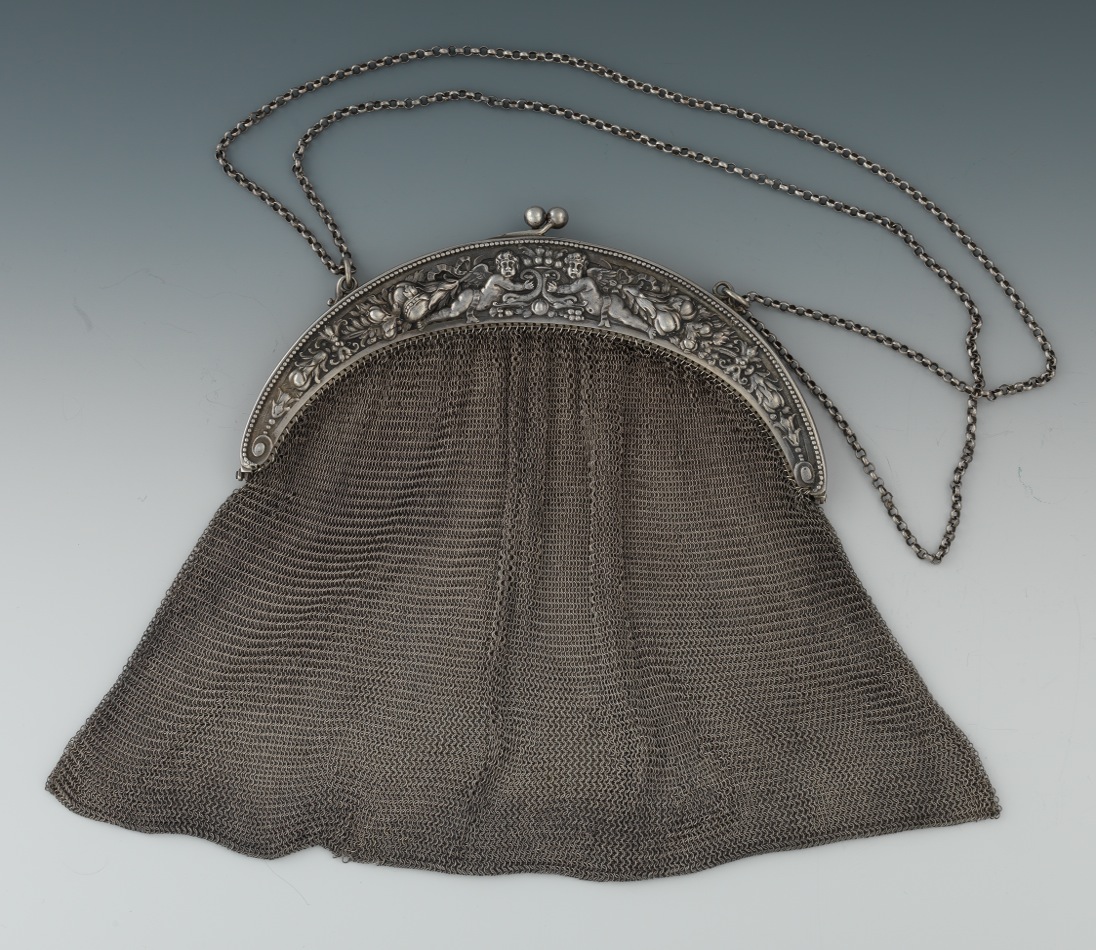 victorian mesh purse