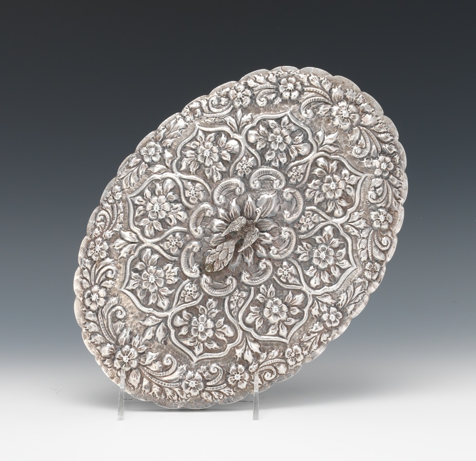 Farsi Silverbacked Oval Mirror, 12.14.12, Sold 149.5