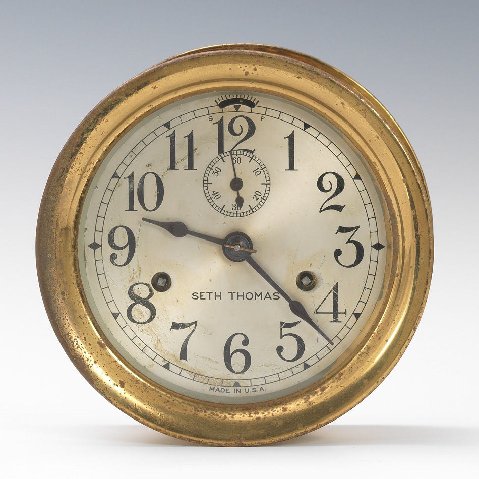 A Seth Thomas Brass Ship's Bell Clock, 05.26.12, Sold 92