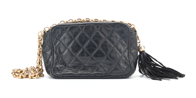 A Chanel Black Leather Shoulder Bag, 09.07.12, Sold: $839.5