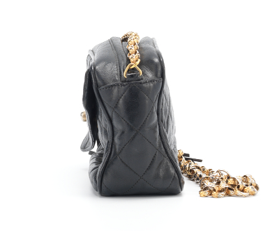 A Chanel Black Leather Shoulder Bag, 09.07.12, Sold: $839.5