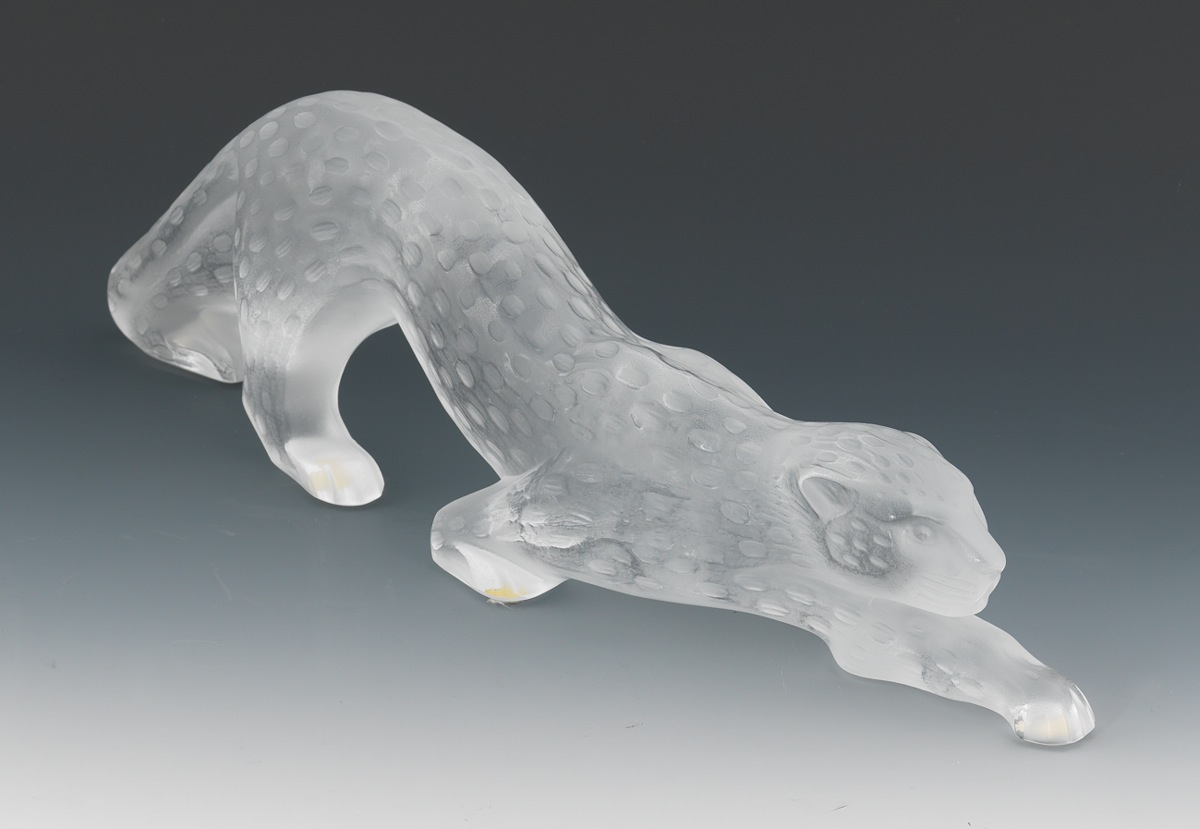 lalique crystal leopard