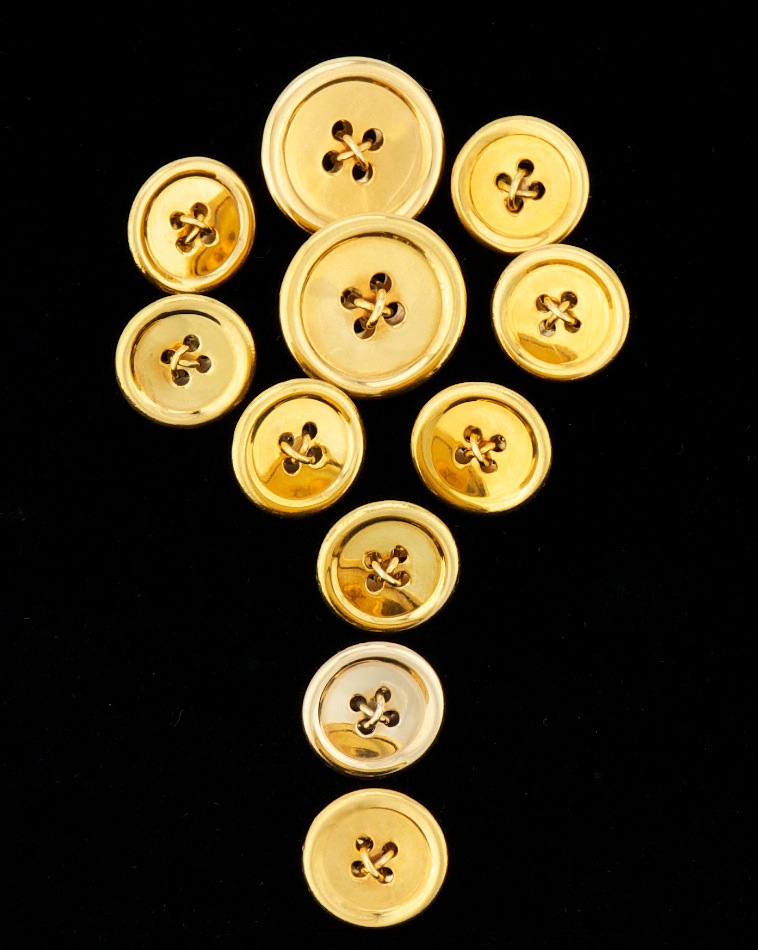 A Set of Eleven 14k Gold Jacket Buttons , 09.07.12, Sold 667