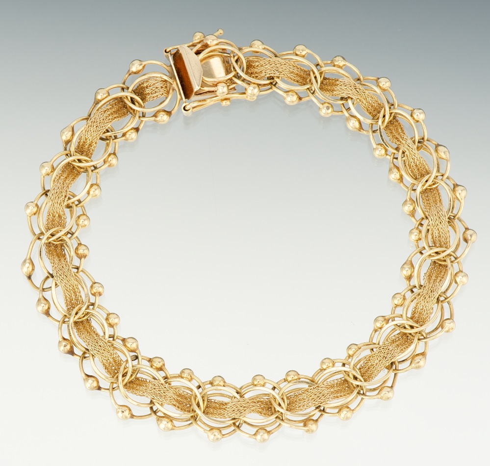 A Ladies' 14k Gold Bracelet , 09.07.12, Sold: $563.5