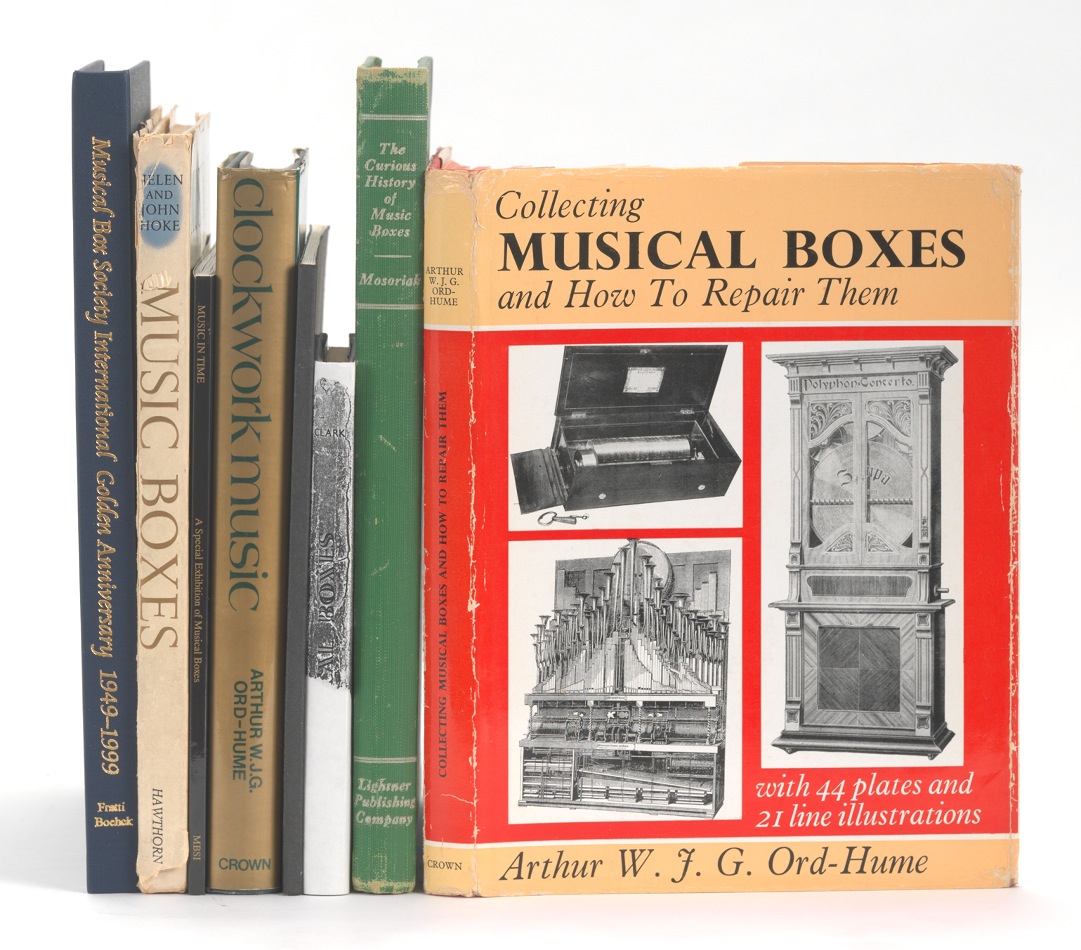 A Lot of Eight Books on Music Boxes, 09.06.13, Sold 132.25