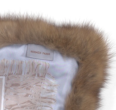 hermes fur scarf