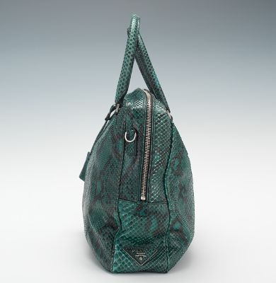 Prada Python Double Top Handle \u0026quot;Bauletto\u0026quot; Bag in Green , 12.13.13 ...