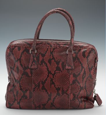 baby bag prada - Prada Python Double Top Handle \u0026quot;Bauletto\u0026quot; Bag in Burgundy , 12.13 ...