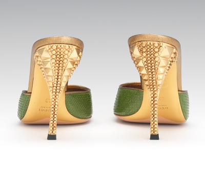 gucci mules with snake