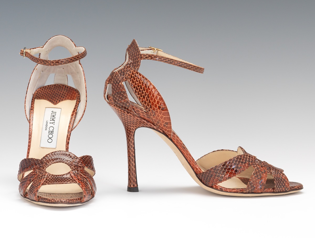jimmy choo silver watersnake platform sandals