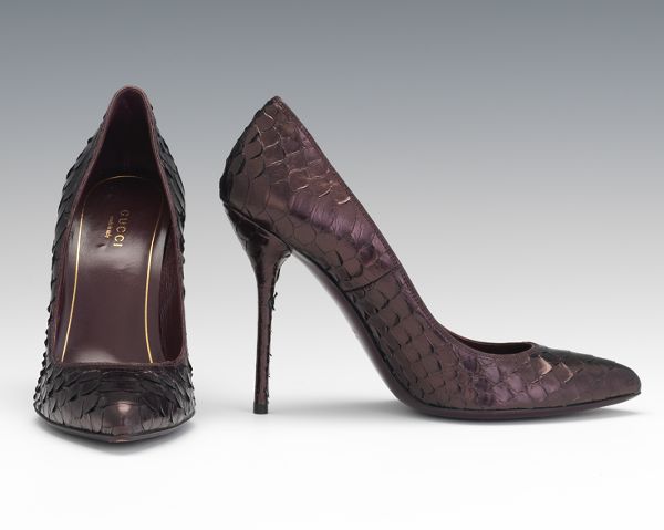 gucci python pumps