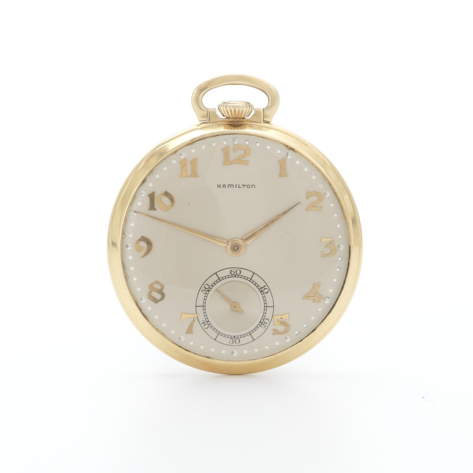 hamilton gold pocket watch