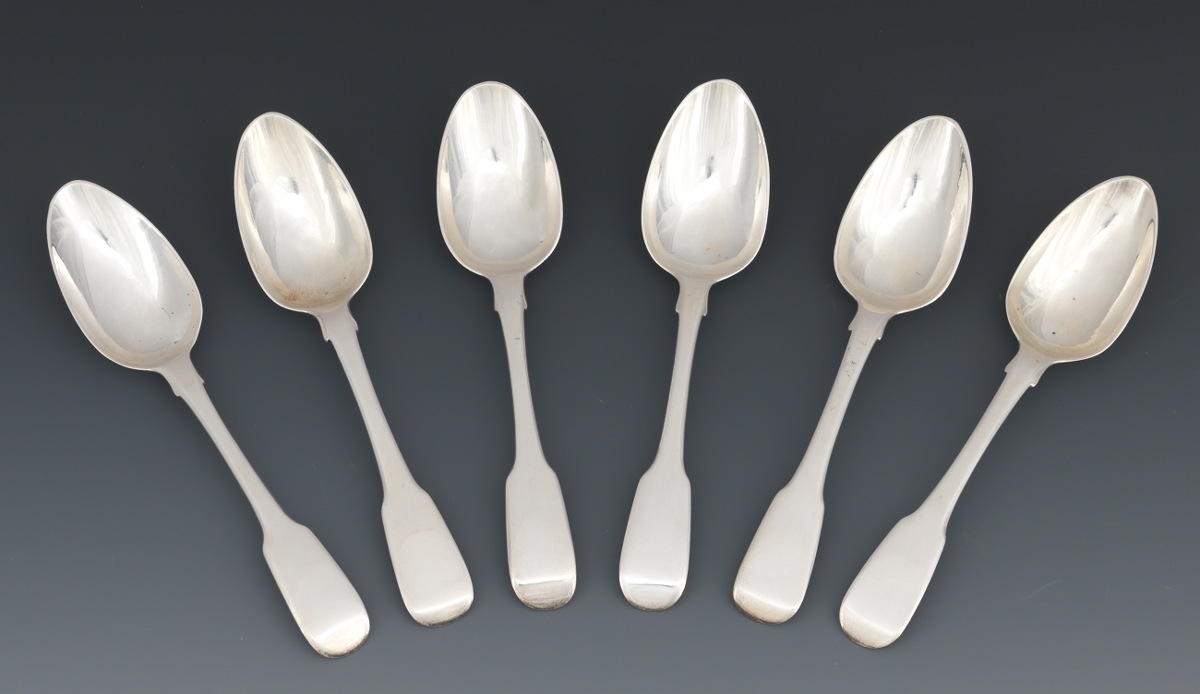 Six British Sterling Spoons, ca. 19th Century , 03.21.13, Sold 178.25