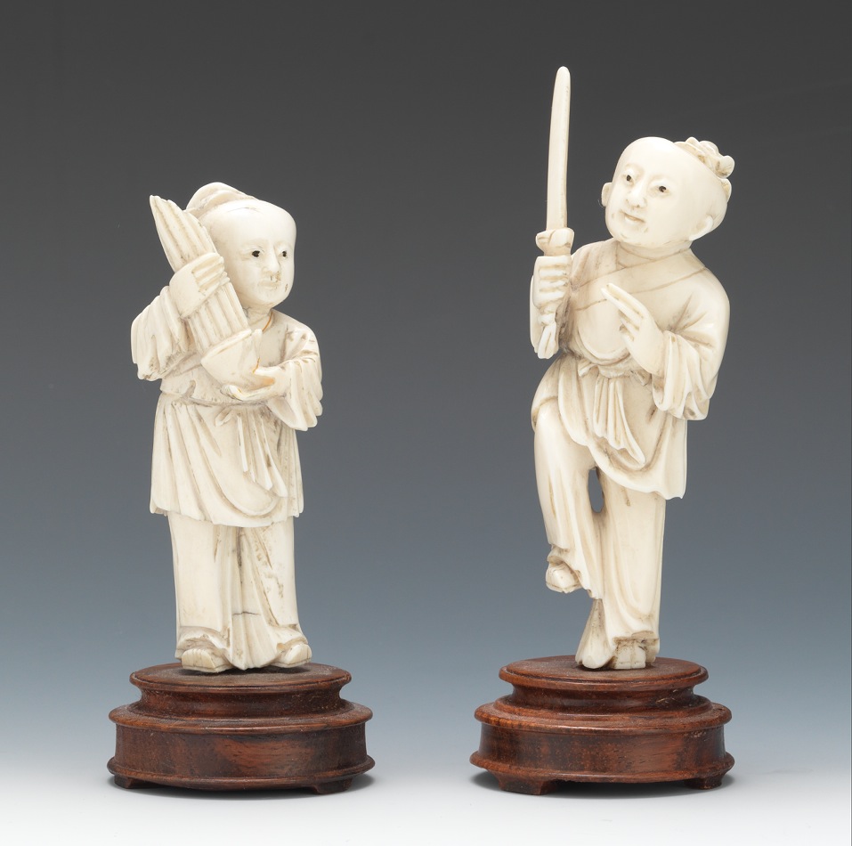 small carved ivory figurines