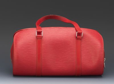 1158. A Louis Vuitton Red Epi Leather Soufflot Handbag - May