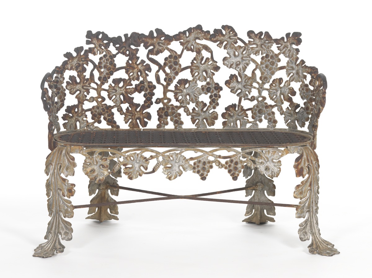 A Cast Iron Garden Settee, 09.21.13, Sold 241.5