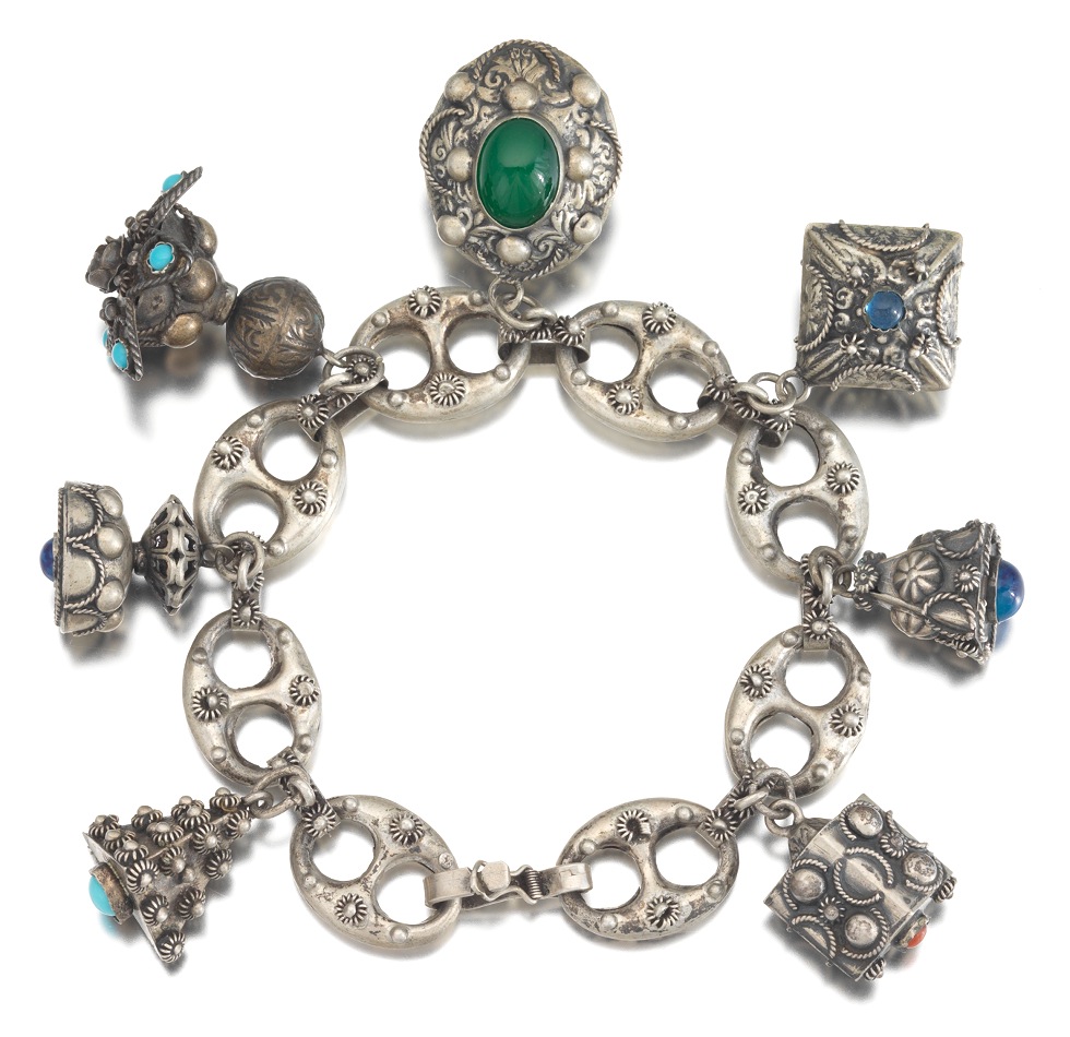 .800 Silver Spanish Charm Bracelet, 09.20.13, Sold 132.25