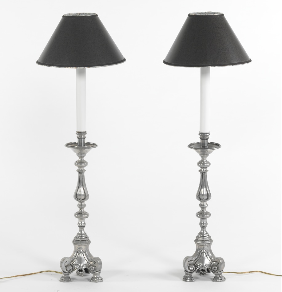 pewter buffet lamps