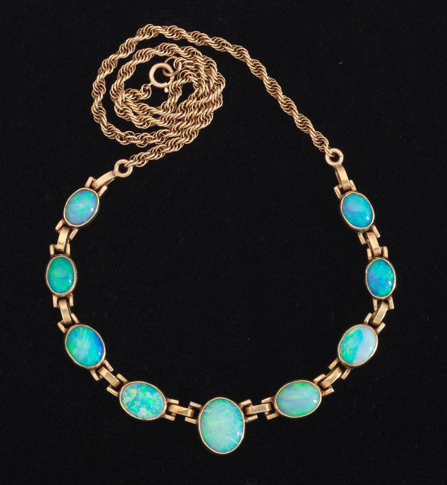 A Ladies' Opal and Gold Necklace , 09.20.13, Sold: $460