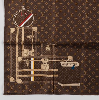 Sold at Auction: Louis Vuitton 'Monogram' Silk Scarf