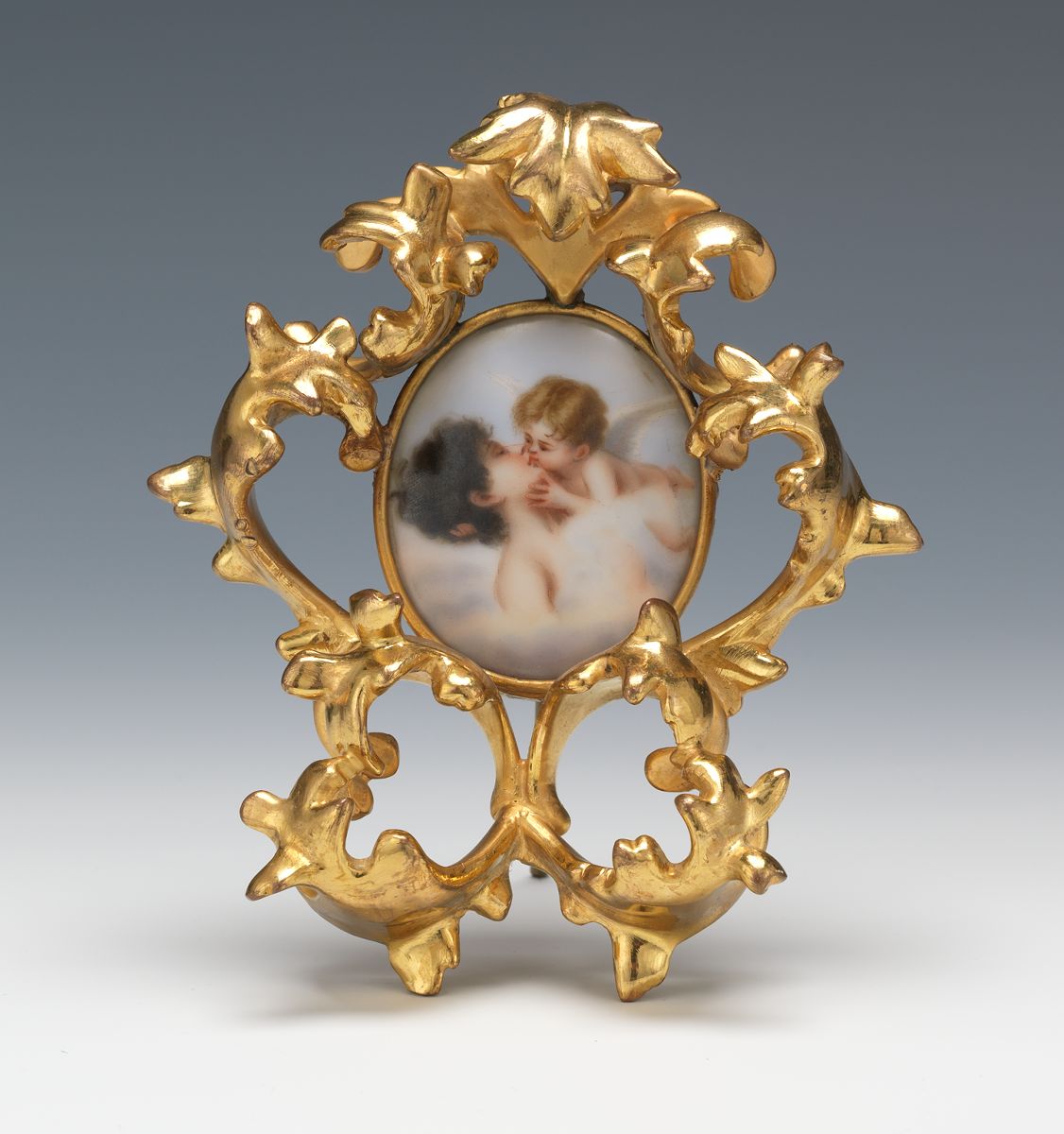 A D'ore Frame with Porcelain Miniature of Cupid Kissing Venus, 06.19.14