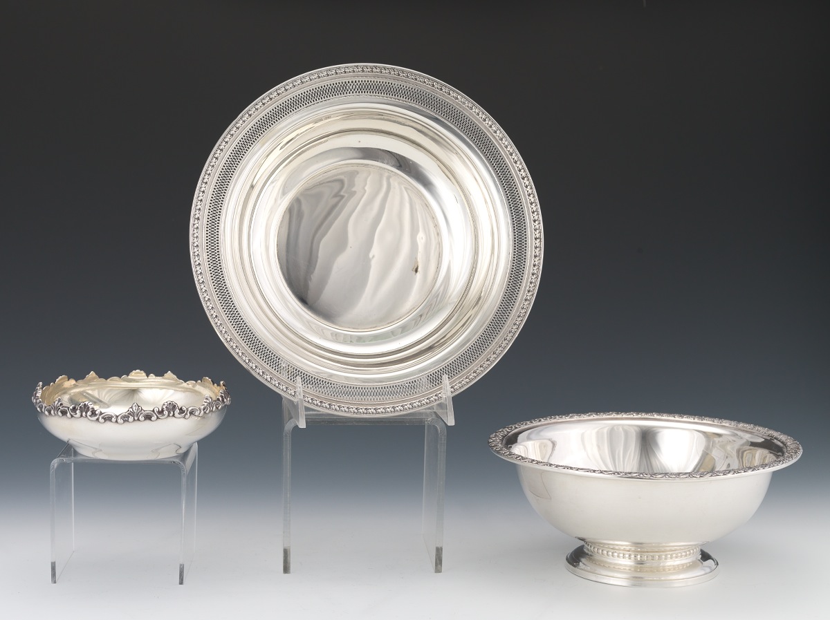 Three Sterling Silver Serving Bowls, 06.20.14, Sold 368