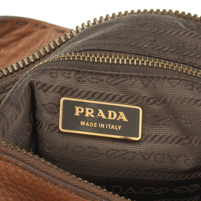 prada purses fake or real - Prada Cervo Tobacco Leather Hobo Bag, 03.28.14, Sold: $143.75