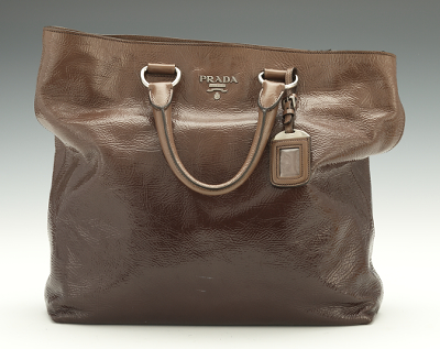 Prada Mirtillo Ombre Patent Leather Shopper Tote, 03.28.14, Sold: $529  