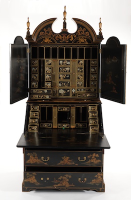 A Large Chinoiserie Painted Secretary Desk 03 27 14 Sold 402 5