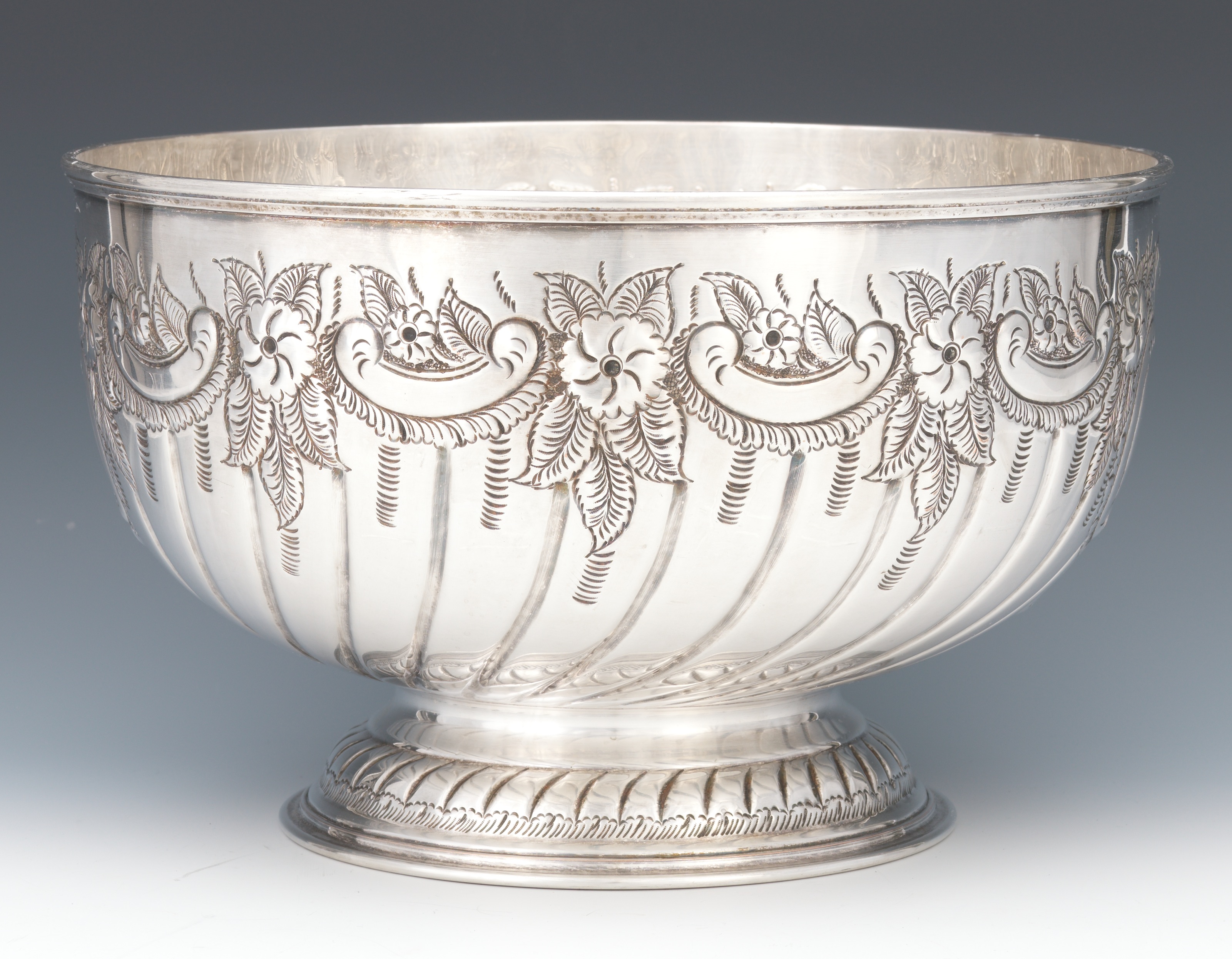 High resolution image for A Monumental Silvered Punch Bowl, English