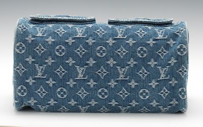Sold at Auction: Blue Denim Louis Vuitton 'Neo Speedy' Bag