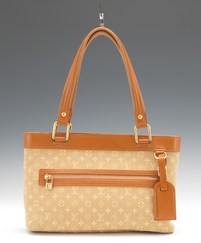  Louis  Vuitton  Brown Mini Lin Mono  Canvas  and Leather 