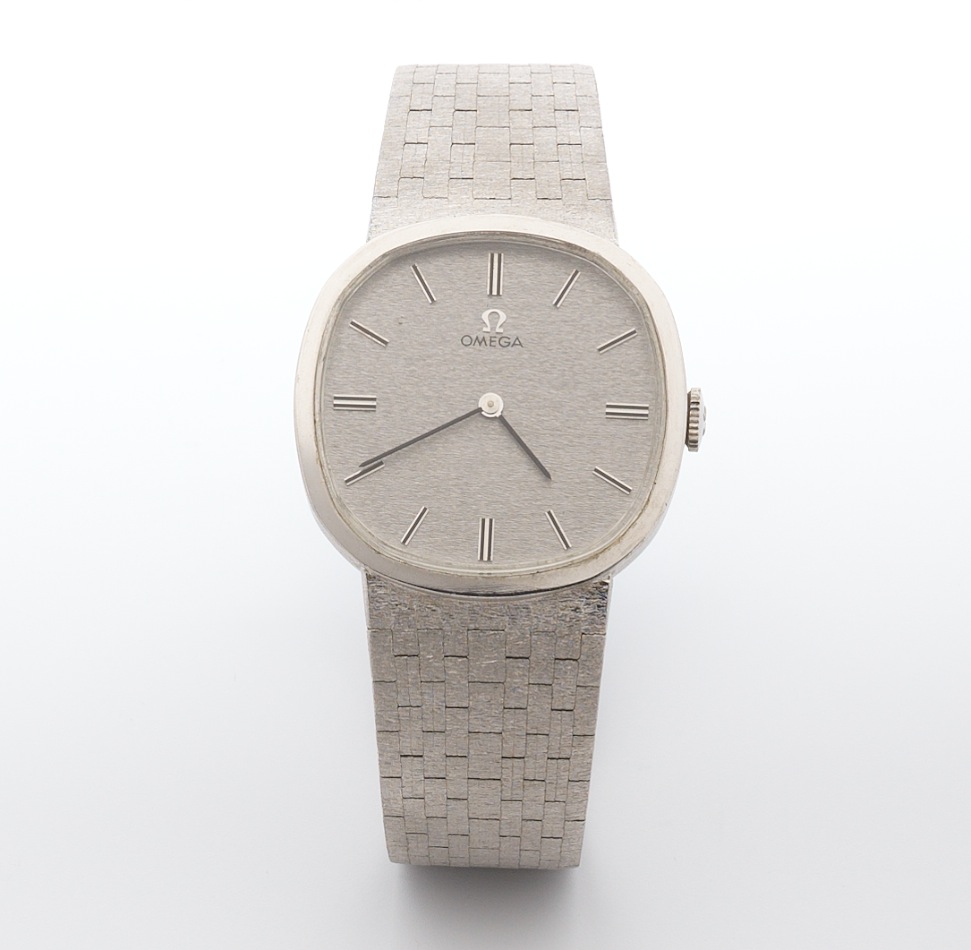 Omega Sterling Silver Watch 