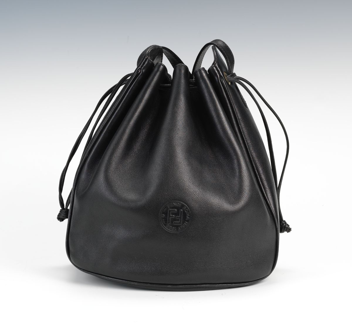 Fendi Vintage Black Leather Bucket Bag With Drawstring , 11.01.14, Sold
