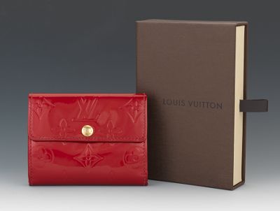 Leather card wallet Louis Vuitton Burgundy in Leather - 4080782
