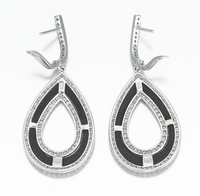 onyx and diamond earrings