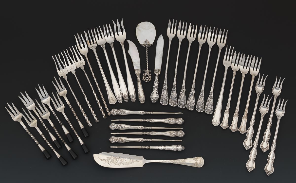 A Collection of Miscellaneous Sterling Silver Utensils by Various