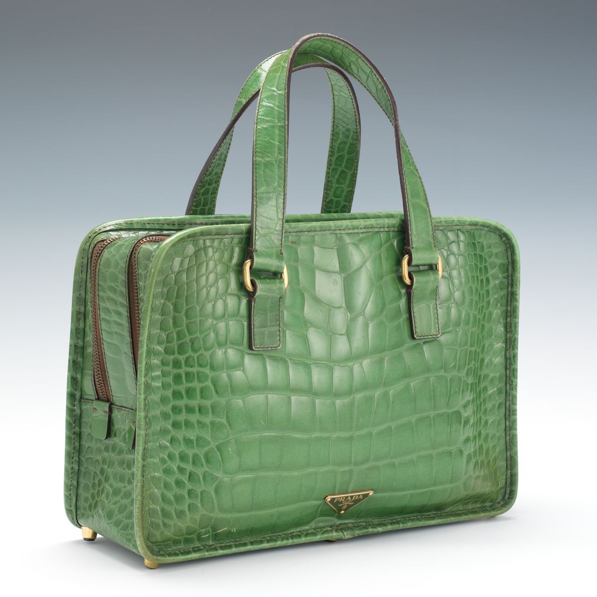 prada green crocodile bag