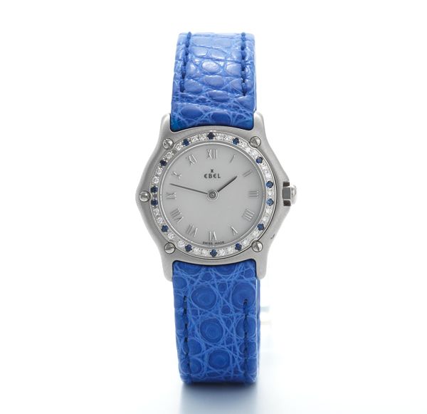 1121. A Ladies39; Ebel Diamond and Sapphire Wrist Watch