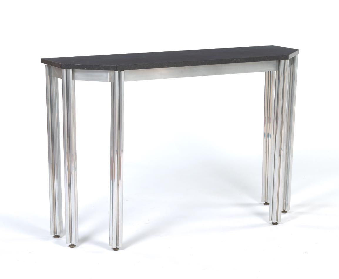 Contemporary Italian Granite Top Console Table , 12.12.15, Sold 129.8