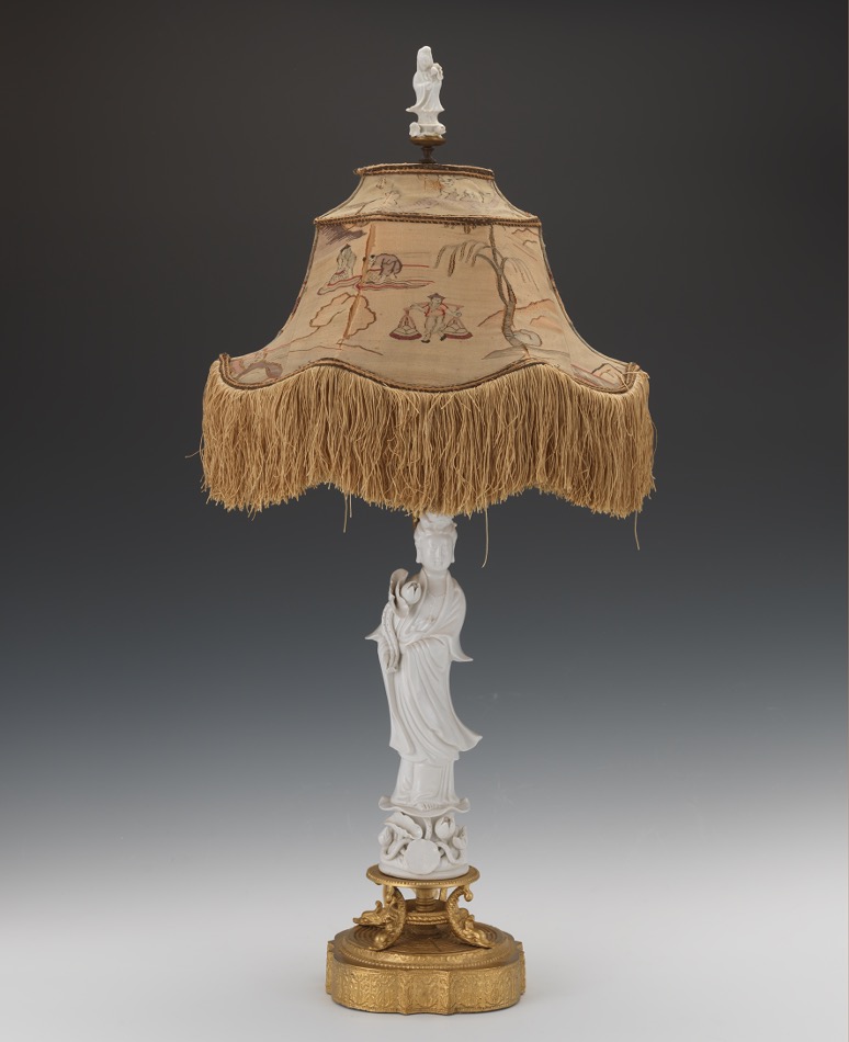 Blanc De Chine Lamp With Shade 12 15 Sold 100 3 Blanc De Chine Lamp With Shade
