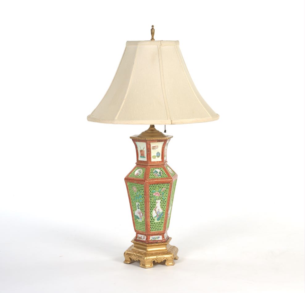 Chinese Porcelain Lantern Lamp, 12.12.15, Sold 531