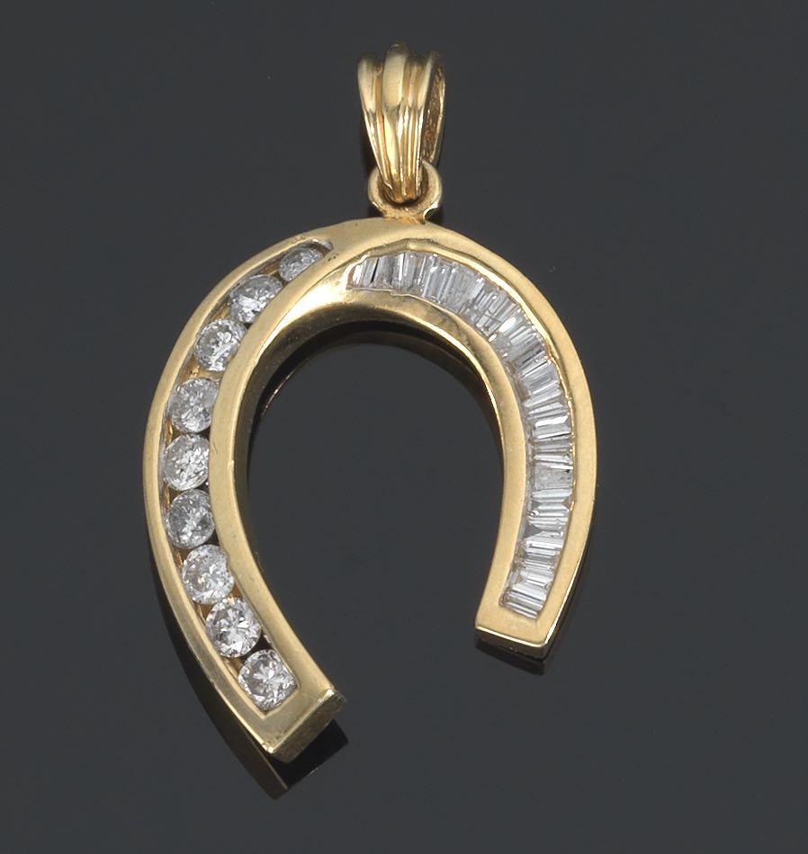 Ladies' Gold and Diamond Horseshoe Pendant , 02.20.15