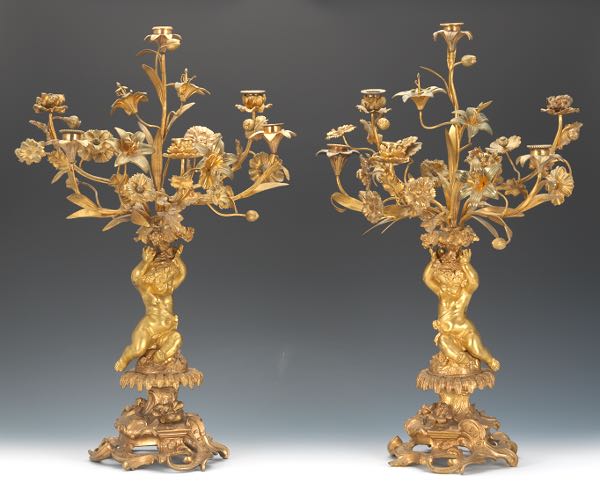 Cherub // aspire auctions Ideas Bronce Candelabros