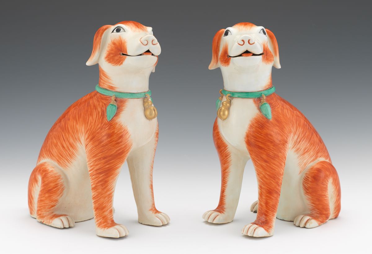 life size porcelain dogs