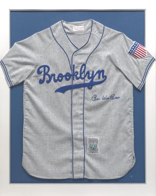 1866. Signed Commemorative Brooklyn Dodgers Pee Wee Reese Jersey -  September 2015 - ASPIRE AUCTIONS