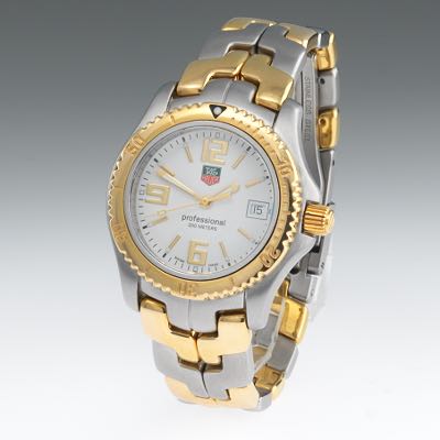 448. TAG Heuer 18K Solid Gold and Stainless Steel Professional